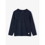 T - shirt garon unis manches longues personnalisable marine