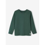 T - shirt garon unis manches longues personnalisable vert sapin