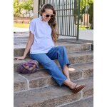 T - shirt de grossesse et allaitement brod� blanc