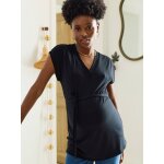 T - shirt grossesse col v noir