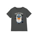 T - shirt halloween motif derpy tigre en coton peign� de qualit� sup�rieure trick or treat anthracite ...
