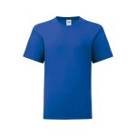 T - shirt iconic coton peign� et fil� � l'anneau 150 bleu roi