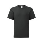 T - shirt iconic coton peign� et fil� � l'anneau 150 noir