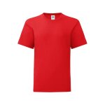 T - shirt iconic coton peign� et fil� � l'anneau 150 rouge