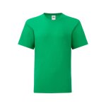 T - shirt iconic coton peign� et fil� � l'anneau 150 vert kelly