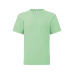 T - shirt iconic coton peign� et fil� � l'anneau 150 vert p�le