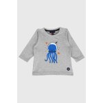 T - shirt imprim� en coton b�b� gris chine clair