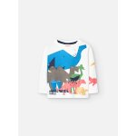 T - shirt imprim en coton blanc