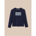 T - shirt imprim� gar�on - coton biologique marine