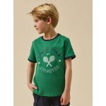 T - shirt imprim� gar�on - coton biologique menthe