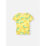 T - shirt imprim  manches courtes jaune