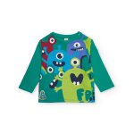 T - shirt en jersey pour garon avec imprim de monstres vert