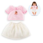 T - shirt & jupe petit explorateur pour poupon 36 cm multicolore