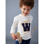 T - shirt lettre appliqu�e gar�on �cru