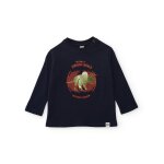 T - shirt en maille pour b�b� gar�on avec imprim� jurassique bleu