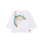 T - shirt en maille pour fille avec d�tails brillants blanc
