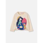 T - shirt en maille fille imprim� amies blanc