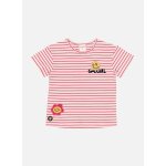 T - shirt en maille fille ray� avec patches multicolore