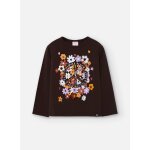T - shirt en maille À fleurs pour fille marron T - shirt en maille À fleurs pour fille marron