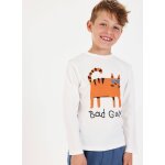T - shirt en maille gar�on imprim� chat blanc