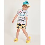 T - shirt en maille pour gar�on avec motifs de requins blanc