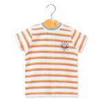 T - shirt manches courtes 100% coton b�b� gar�on raye multicolore