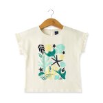 T - shirt manches courtes 100% coton fille grege