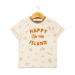 T - shirt manches courtes 100% coton gar�on imprime grege