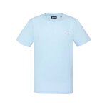 T - shirt manches courtes brod� bleu ciel