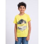 T - shirt manches courtes col rond pur coton numadoc gar�on jaune