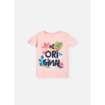 T - shirt  manches courtes avec col rond rose