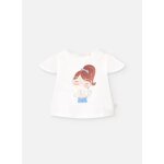 T - shirt  manches courtes avec dessin frontal blanc