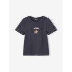 T - shirt manches courtes fille cropped encre