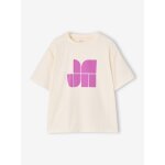 T - shirt manches courtes fille �cru