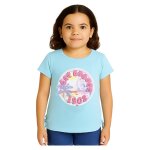 T - shirt manches courtes fille imprim� bleu
