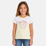 T - shirt manches courtes fille jaune