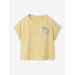 T - shirt manches courtes fille jaune p�le