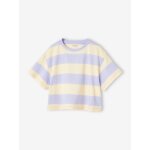 T - shirt manches courtes fille ray violet