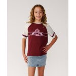 T - shirt � manches courtes fille relax dolphin archive dark plum