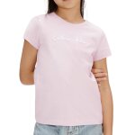 T - shirt � manches courtes fille script logo rose