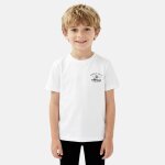 T - shirt manches courtes gar�on avec imprim� blanc