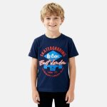 T - shirt manches courtes gar�on avec imprim� marine