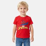 T - shirt manches courtes gar�on avec personnage spiderman rouge