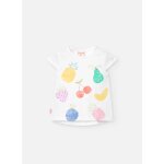 T - shirt  manches courtes avec imprim fruits devant blanc