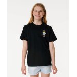 T - shirt � manches courtes let's see the waves enfant noir