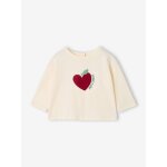 T - shirt manches longues b�b� fille �cru