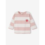 T - shirt manches longues b�b� fille rose poudr�