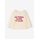T - shirt manches longues b�b� fille vanille
