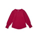 T - shirt  manches longues bouffantes pour fille rouge