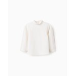 T - shirt manches longues et col montant blanc